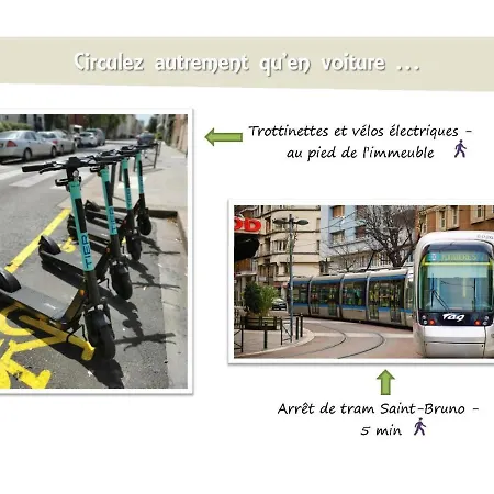 Le 62 - Spacieux T2 Avec Jardin, Parking & Tramway Grenoble Exterior photo