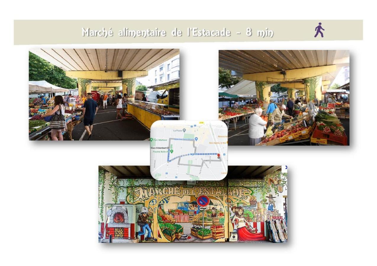 Le 62 - Spacieux T2 Avec Jardin, Parking & Tramway Grenoble